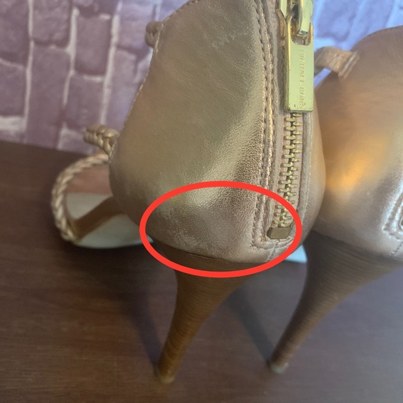 🔴Rose Gold “Alexa” Braided Strappy Heels - Picture 14 of 16